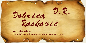 Dobrica Rašković vizit kartica